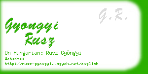 gyongyi rusz business card