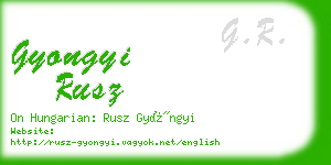 gyongyi rusz business card